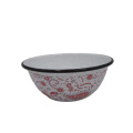 Dia 18cm Enamel Bowl  Cereal Bowl Popcorn Bowl  With Full Decal